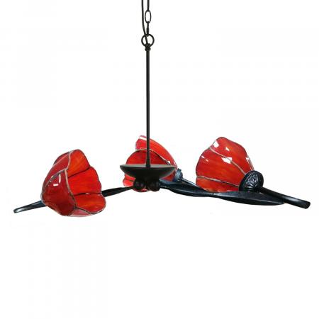 3-flammiger Kronleuchter Lovely Tender Poppy