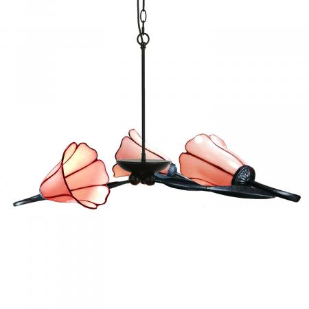 3-flammiger Kronleuchter Lovely Liseron Pink