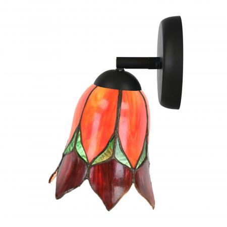 Tiffany Spot bronze mit Lovely Flower Red