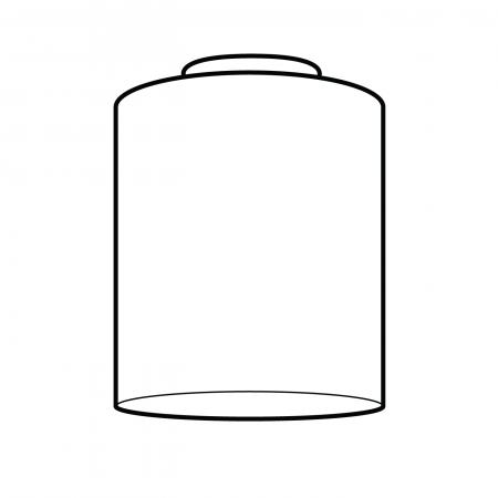 Glasschirm Sleek Cylinder Fassung 8cm