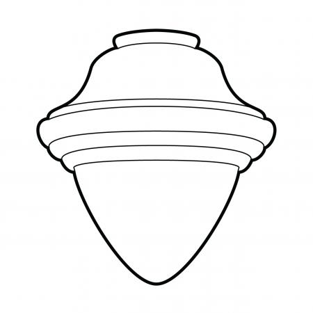 Glas Acorn medium Fassung 10cm