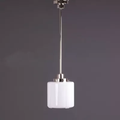 Hängelampe Vintage High Armatur Gerundet in Nickel Matt