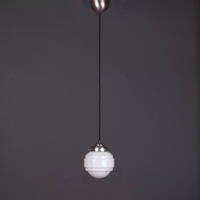 Pendelleuchte Polkadot  Armatur Vintage Schnür Gerundet in Nickel Matt