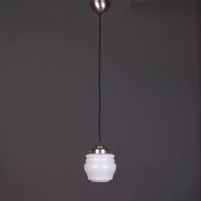 Pendelleuchte Flower Bud  Armatur Vintage Schnür Gerundet in Nickel