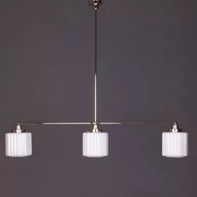 Hängelampe 3-Lichter Thalia Mittenabstand 40+40 cm in Nickel
