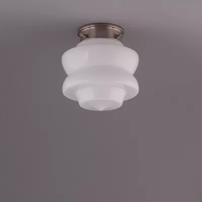 Deckenleuchte Small Top Deckenplatte Recht  in Nickel Matt