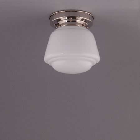 Deckenlampe High Button Deckenplatte Kantig  in Nickel Matt