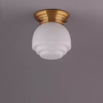 Deckenlampe Deco Plain Deckenplatte Gerundet  in Messing