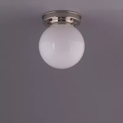 Deckenlampe Kugel 15 Deckenplatte Kantig  in Nickel