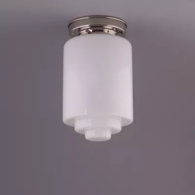 Deckenlampe Stepped Cylinder Deckenplatte Kantig  in Nickel