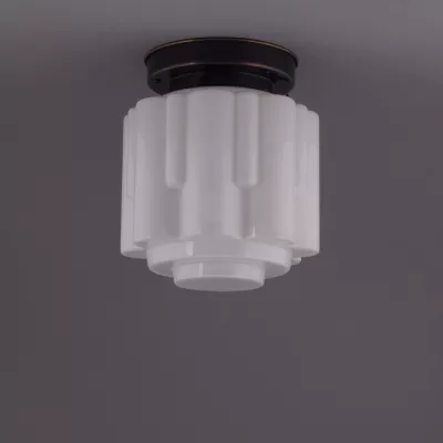 Deckenlampe Circle Deckenplatte Kantig  in Nickel Matt