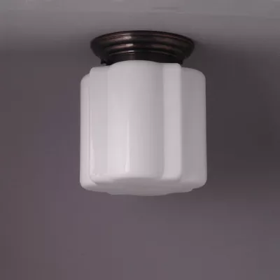Deckenlampe Kramer Deckenplatte Gerundet  in Nickel Matt