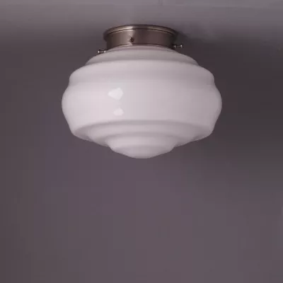 Deckenlampe Alfons Deckenplatte Recht  in Nickel Matt