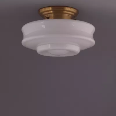 Deckenlampe Bing Deckenplatte Gerundet  in Messing