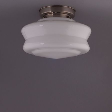 Deckenlampe Big Toll Deckenplatte Kantig  in Nickel Matt