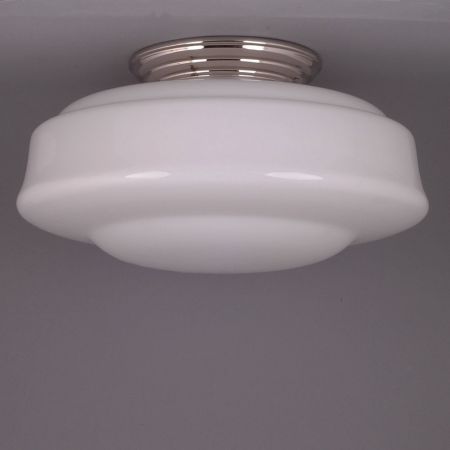 Deckenlampe Saucer Deckenplatte Gerundet  in Nickel Matt