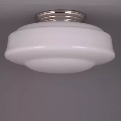 Deckenlampe Saucer Deckenplatte Gerundet  in Nickel