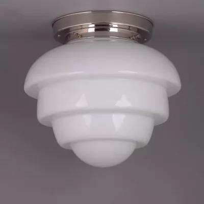 Deckenlampe Citrus Large Deckenplatte Kantig  in Nickel Matt