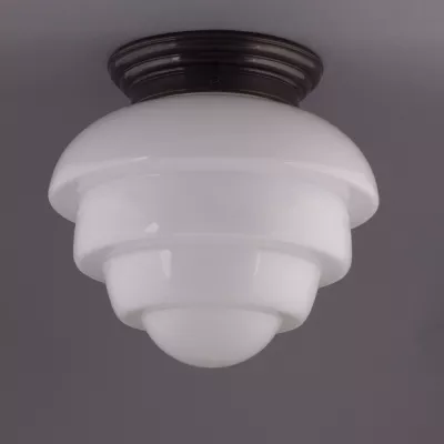 Deckenlampe Citrus Large Deckenplatte Gerundet  in Nickel Matt