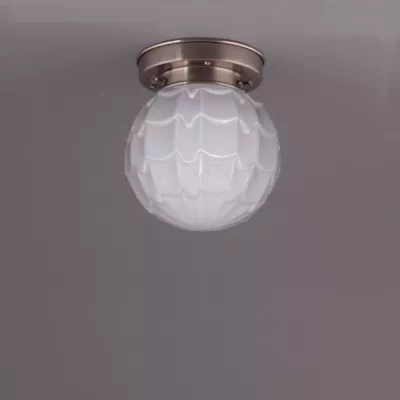 Deckenlampe Artichoke Deckenplatte Kantig  in Nickel Matt