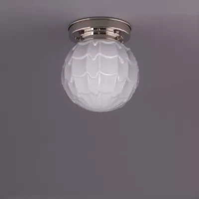 Deckenlampe Artichoke Deckenplatte Kantig  in Nickel
