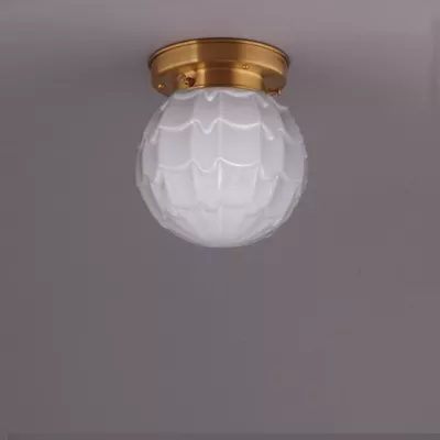 Deckenlampe Artichoke Deckenplatte Kantig  in Messing