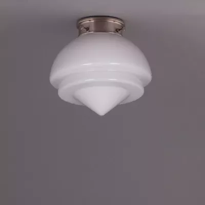 Deckenlampe Small Pointy  Deckenplatte Recht  in Nickel Matt