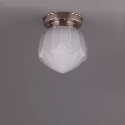Deckenlampe Lotus Deckenplatte Kantig  in Nickel Matt