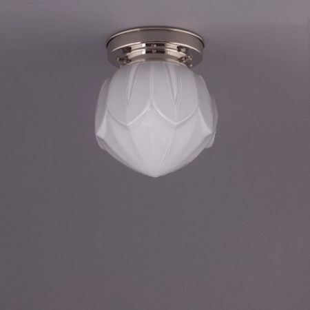 Deckenlampe Lotus Deckenplatte Kantig  in Nickel