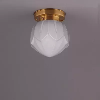 Deckenlampe Lotus Deckenplatte Kantig  in Messing