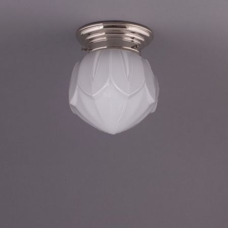 Deckenlampe Lotus Deckenplatte Gerundet  in Nickel