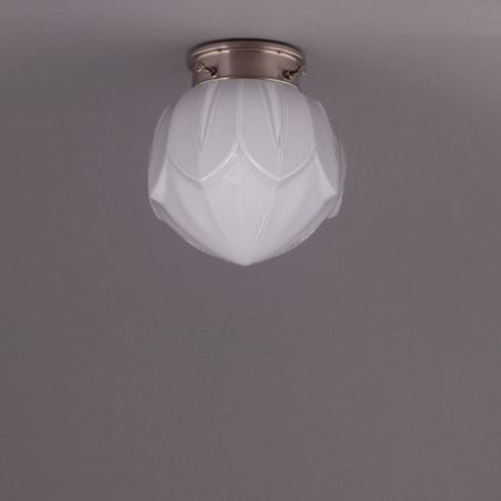 Deckenlampe Lotus Deckenplatte Recht  in Nickel Matt