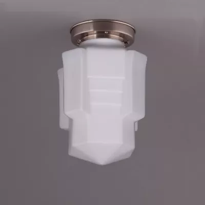 Deckenlampe Apollo Deckenplatte Kantig  in Nickel Matt