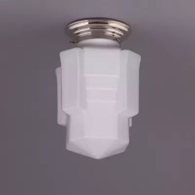 Deckenlampe Apollo Deckenplatte Gerundet  in Nickel