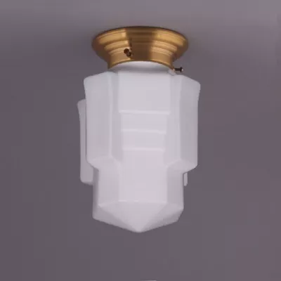 Deckenlampe Apollo Deckenplatte Gerundet  in Messing