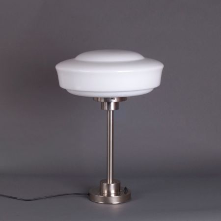 Tischlampe Saucer Armatur Kantig  in Nickel Matt