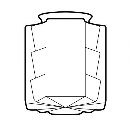 Hängelampe Expressionism Armatur Kantig in Messing