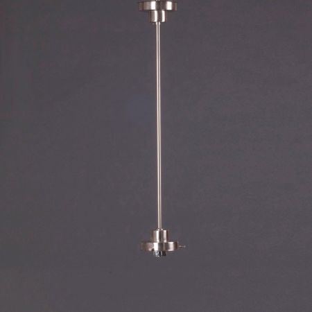 Hängelampe Vintage High Armatur Kantig in Nickel Matt