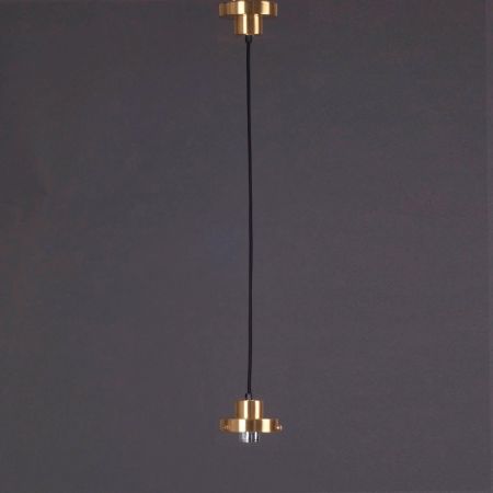 Pendelleuchte School Globe  Armatur Vintage Schnür Kantig in Messing