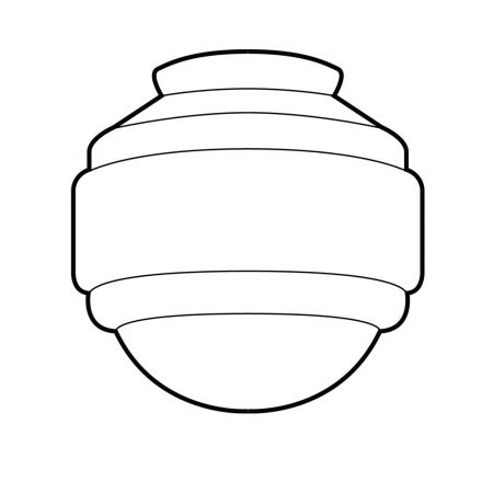 Deckenlampe Polkadot  Deckenplatte Kantig  in Nickel