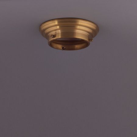 Deckenlampe Deco Plain Deckenplatte Gerundet  in Messing
