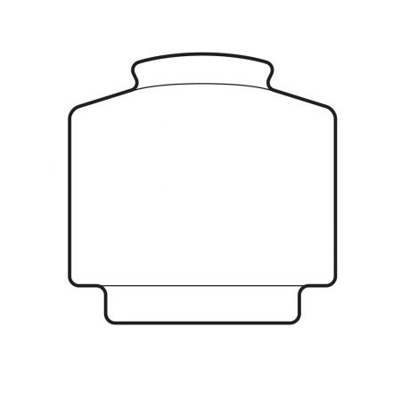 Deckenlampe Stufenzylinder Klein Deckenplatte Recht  in Nickel Matt