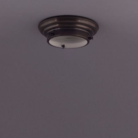 Deckenlampe Cylinder Deckenplatte Gerundet  in Bronze