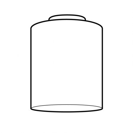 Deckenlampe Cylinder Deckenplatte Recht  in Nickel Matt