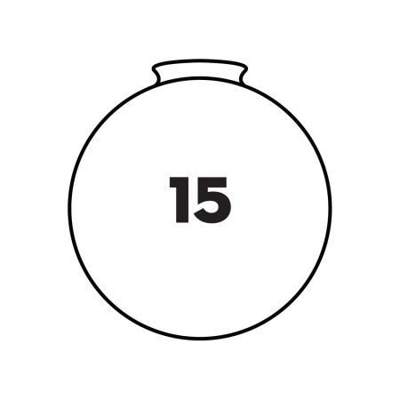 Deckenlampe Kugel 15 Deckenplatte Gerundet  in Bronze