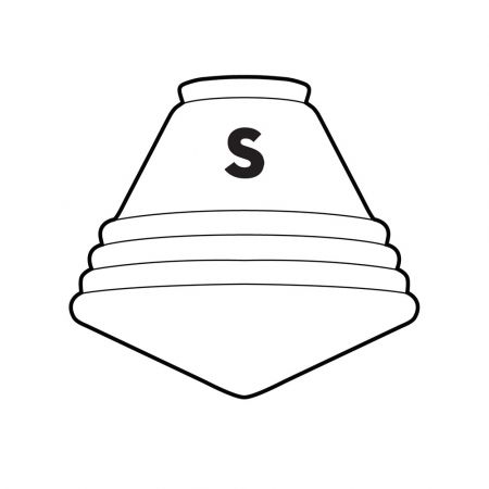 Deckenlampe School de Luxe klein Deckenplatte Kantig  in Nickel