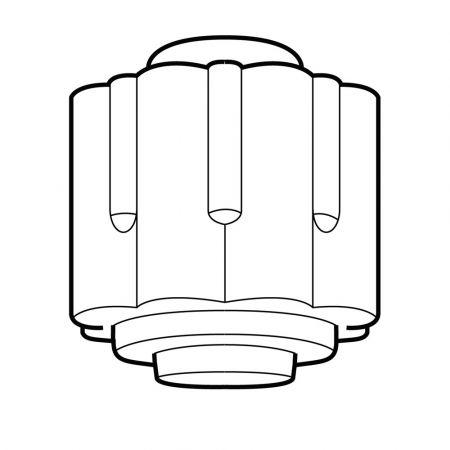 Deckenlampe Circle Deckenplatte Gerundet  in Messing