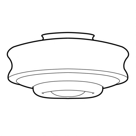 Deckenlampe Bing Deckenplatte Recht  in Bronze