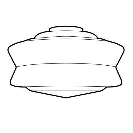 Deckenlampe Big Toll Deckenplatte Gerundet  in Nickel