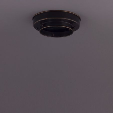 Deckenlampe Bakery Deckenplatte Kantig  in Bronze